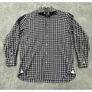 J. Crew Shirt Men's M Plaid Button Down Long Sleeve‎ Crosby 120's 2-ply Cotton